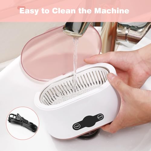 bestyks Ultraschallreinigungsgerät 45000Hz,600ml Brillenreinigungsgerät,Ultraschallreiniger mit...