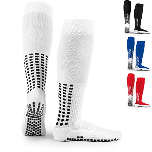 LUX Anti Slip Soccer Knee Socks,Non Slip Football/Basketball/Hockey Sports Grip Socks