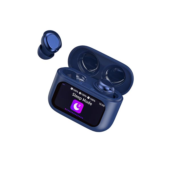 ZYHKON Sleep Earbuds Light-Weight Headphones, Mini Sleep Headphones Bluetooth in Ear Small Design for Side Sleepers, 48H Playtime with Charging Case, Sapphire Blue