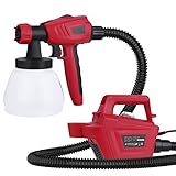 Imagen en aerosol ajustable: el pulverizador eléctrico de pintura está equipado con 3 patrones de pulverización diferentes (horizontal, vertical y circular) y 3 tamaños de boquilla (Φ1,3/Φ1,8/Φ2,6), por lo que puede elegir el producto más adecuado para diferentes proyectos de pulverización. (Las boquillas se pueden seleccionar según la viscosidad del color) para satisfacer sus diferentes necesidades para una variedad de escenarios.