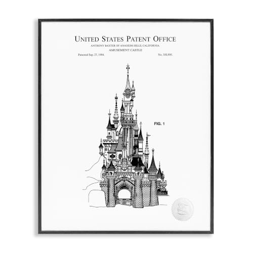 'Intricate Amusement Castle Diagram'| Framed Giclee Art