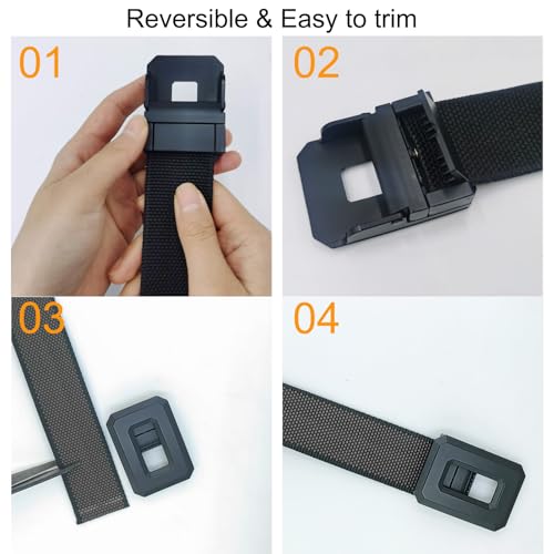 Reversible Belt for Men,Adjustable Double Sided Canvas Belt Men,Dual Purpose,Golf,Outdoor,120cm/47.24inch3