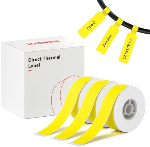 NIIMBOT Etiquetas autoadhesivas para cables compatibles con NIIMB...