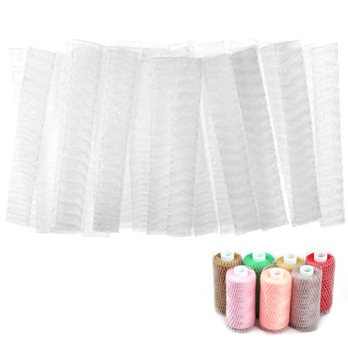 Image of 100Pcs Thread Net Spool Saver Sewing Embroidery Thread Net Mesh Spool Saver for Embroidery Sewing Quilting and Serger Threads Spools /Cones (6x1CM)