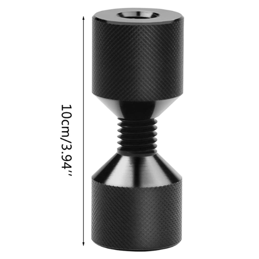 SagaSave Pasadores de dos agujeros de 1-1/8 pulgadas, práctica construcción ligera de aluminio 6061, pin de alineación de brida de 2 agujeros con acabado de óxido negro anodizado negro