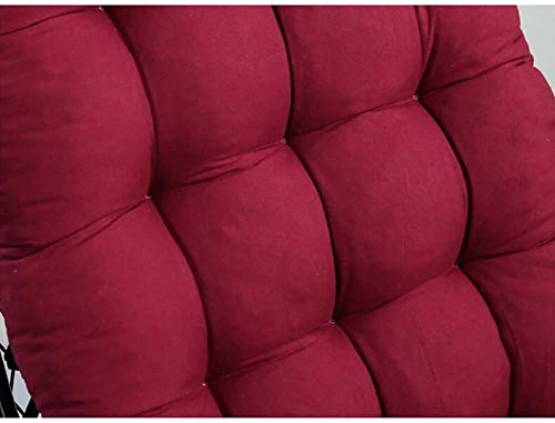 Image of PumPum Super Comfy Long Rocking Chair Cushion /Bench Back Seat Pad - Cotton, Handmade Quilts,(18x48 Inch,Maroon)