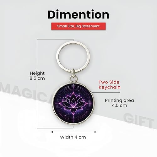 Image of MG | Protective Evil Eye /Spiritual Symbols /Om /Motivational Keychains | Double-Sided Metal Key Ring | Good Luck and devine Charm for Car, Bike, Home & Office