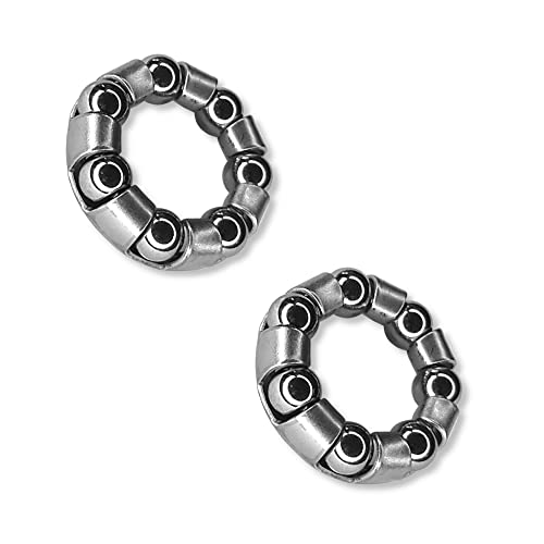 Cyclingcolors 2X rodamiento Jaula de Bolas buje Trasero 15mm 25mm 7 Bolas 6,35mm Rueda Bicicleta Ciclo MTB Ciudad Vintage Carretera