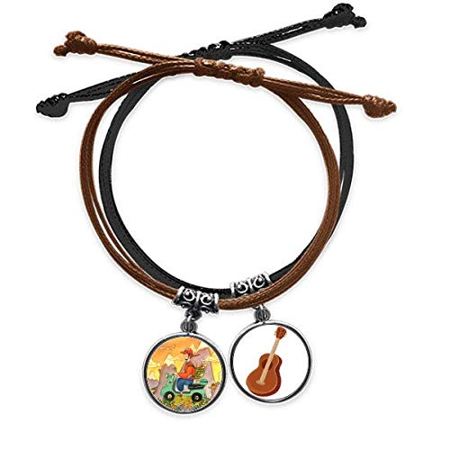 Pulsera de cuero gato agricultor el detalle perfecto para guitarristas