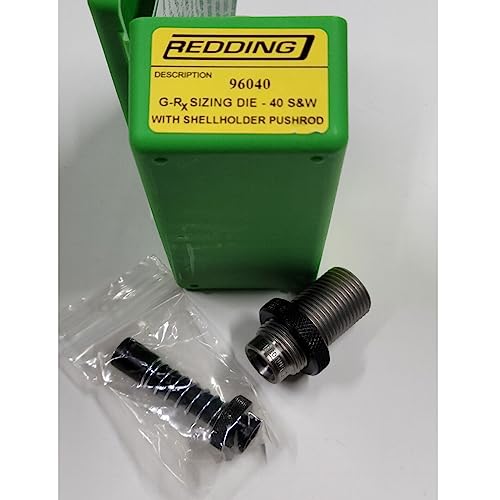 Redding Reloading 40 S&W G-RX Push Thru Base Sizing Die - Durable Gunsmithing Handloading Reloading Tool for Handgun Cartridges, Steel