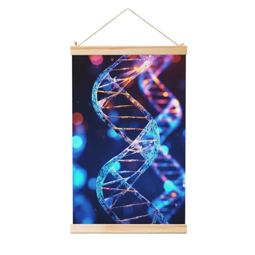 Oeuvre d'art vintage hélix sur toile canvas avec support en bois noble 50x76