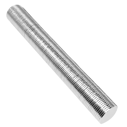 80 Aimants Néodyme Auto-Adhésifs Ultra Puissants de 10 mm x 1 mm ，Idéaux pour Frigo, Bricolage, Tableaux Blancs et Projets Créatifs