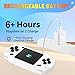 Beijue 16 Bit Handheld Games for Kids Adults 3.0'' Large Screen Preloaded 220 HD Classic Retro Video Games USB Rechargeable Seniors Electronic Game Player Birthday Xmas Present (White)