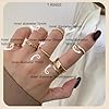 DAVBNM 17Pcs Gold Silver Jewelry Sets Rings Bracelets for Women Layered Necklace Chunky Knuckle Rings, Women's Jewellery Set, Fashion Necklace Stack Waterproof Gold Jewellery Set for Women(gold) #3