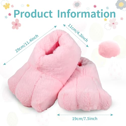yeload Adults & Kids Rabbit Slippers, Unisex White Bunny Feet Shoes for Easter, Costume Party, Cosplay, Stage Performances2