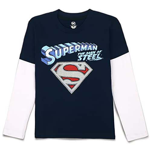 Image of Kidsville Spiderman Printed Regular Fit Blue Cotton Blend Boy's Pajama
