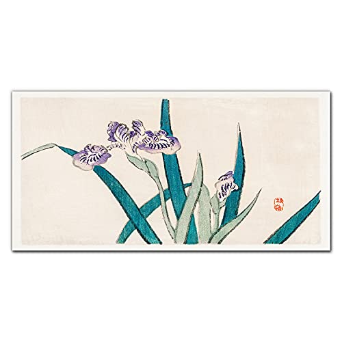 Impression sur verre acrylique de fleurs asiatiques pour un salon zen et moderne