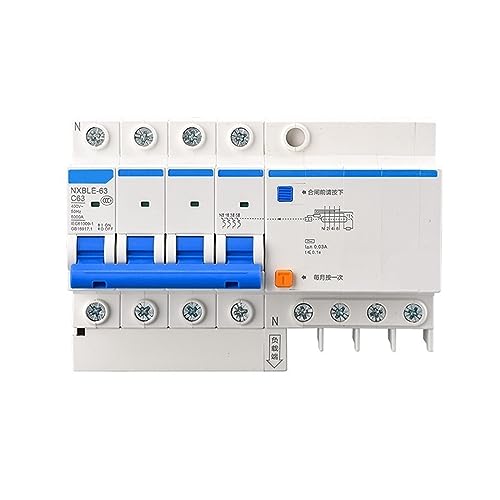 Disjoncteur différentiel RCBO 4P évite les pannes électriques Type C 20A NXBLE-63
