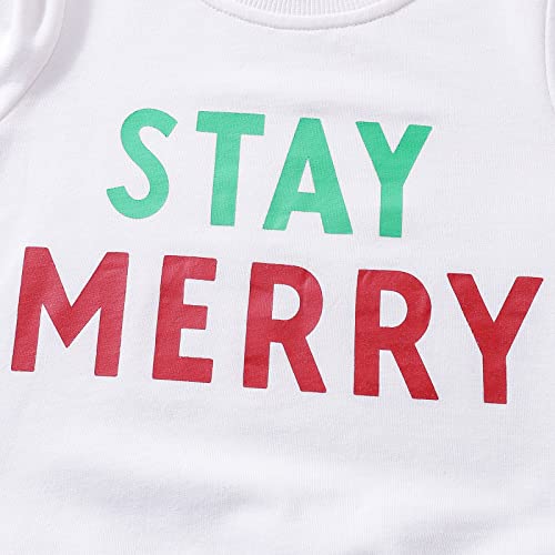 5t Sweatsuit Children's Christmas Printed Letters Tops Long Sleeve Fleece Pullover Solid Color Versatile Christmas Top 18 Month Boy Hoodie (White, 12-18 Months)3