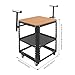 Rolling Planer Stand, 550 lbs Load 2-Tier Tool Stand with 4 Wheels, Height Adjustable Miter Saw Planer Table with 2 Extension Rollers for Most Planers, Saws, Bench-top Machines, Power Tools