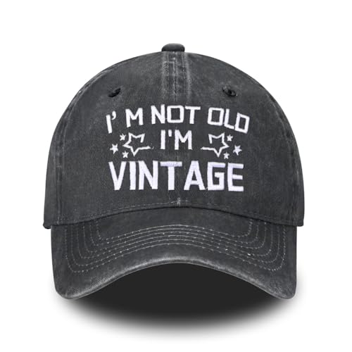 Image of Embroidered Baseball Cap for Women Men Vintage Adjustable Washed Distressed Denim Baseball Hat
