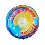 Aufblasbarer Schlitten – Kältebeständiges PVC-Material, Robuste Konstruktion, Griffe, Sicherer Halt, Langlebige Wintersportrohr | Ideal Für Rodeln Familienaktivitäten Mädchen Outdoor Schneespaß