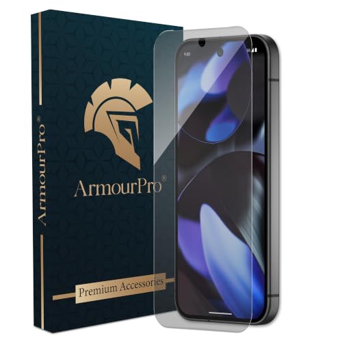 Image of ArmourPro Matte Tempered Glass for Google Pixel 9 and Pixel 9 Pro, Borderless Edge-to-Edge Screen Protector, Anti-Glare, Anti-Fingerprint, Smooth Touch, Case Friendly | Pack of 1