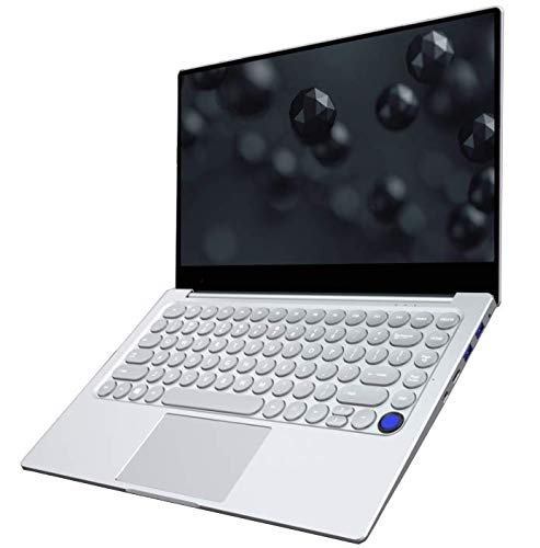 【8GB/Office 2019 】 All Metal Fingerprint Identification 14.1 inch Ultra-Thin Laptop Celeron 3867U Quad Core 8G RAM/256GB SSD High-spec Performance Notebook with Wireless Mouse (8G+256GB SSD, Silver)