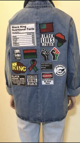 Patch BLM noir brodé et thermocollant pour customiser les vêtements - 5