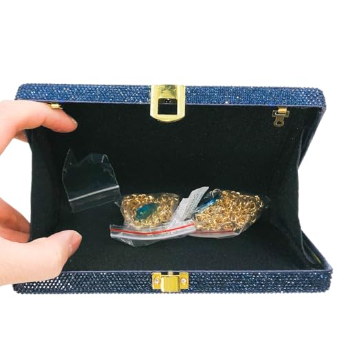 Image of Boutique De FGG Retro Mini Crystal Clutch Purses for Women Luxury,Novelty Rhinestone Evening Bag,Formal Party Clutch Handbag