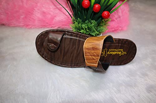 Image of Men Slipper, Stylish & Fancy Cool, Leather Look, slpr-E, MDS STORE,