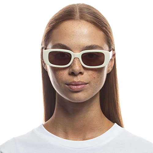 Image of AIRE Ceres Sunglasses - White, Rectangle, Unisex, Sleek and Slimline Style