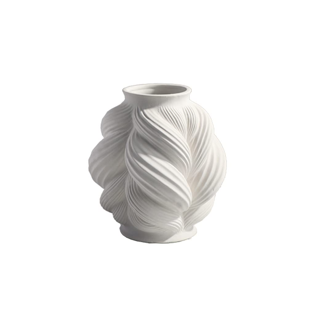Prosty i nowoczesny kreatywny twist w kształcie wazon dekoracji domu salon salowy miękki suchy aranżacja kwiat Umeblowanie (Size : 25.5cm)