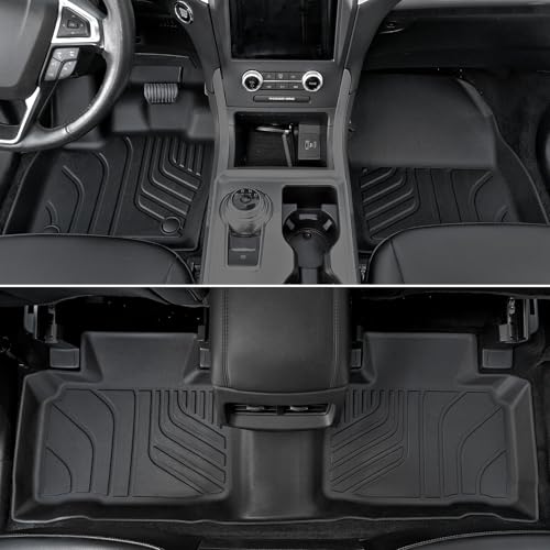 Image of Floor Mats for Ford Edge 2015-2026, All Weather Floor Mats Trunk Cargo Liner with Backrest Protectors and Door Sill Guards Accessories, Full Coverage Set