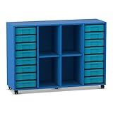 schulmöbel gebraucht  Flexeo® Aufbewahrungsregal inkl. Boxen - Holz-Regal Fach-Regal Schul-Möbel Klassenzimmer-Ausstattung