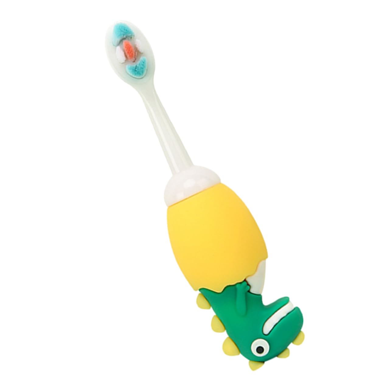 FOMIYES Ergonomic Handle Kids Toothbrush Boys Girls Dinosaur Toothbrush Cartoon Silicone Kids Oral Care Tool Random Color