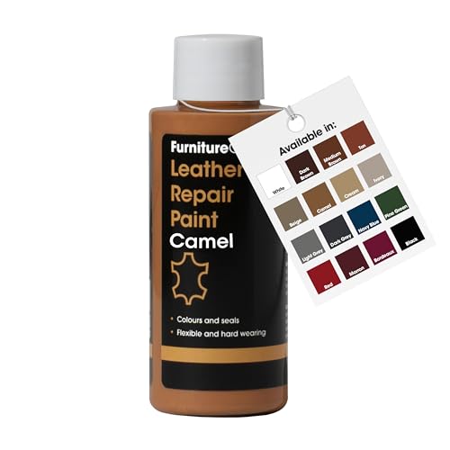 Image of Furniture Clinic Leather Repair Paint | 2-in-1 Seal and Color | Use on Scratches, Tears, and Holes in Car Seats, Furniture | Quick and Easy Leather Repair Kit for Furniture (Camel, 50ml / 1.7oz)