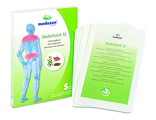 Medopatch Schmerzpflaster XL 5er-Pack | Komfortgröße für Schulter, Rücken und Ischias | Medizinprodukt | bei Verspannungen und Rheuma | dermatologisch getestet | frei von Konservierungsstoffen Cover