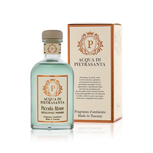 Acqua di Pietrasanta Piccola Atene - Diffusore per Ambienti con Bastoncini. Fragranza Agrumata. Made in Italy (100 ml)