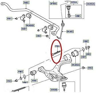 Genuine LAND ROVER Bolt Front Lower Control ARM Range Rover Sport 05-13 LR3 LR4 OEM RDI000034