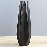 Paket inkl: 1× Keramik vasen Koomiao Blumenvasen kleine Vasen Keramik Vasen für pampasgras für Wohnzimmer Tisch Zuhause Büro Deko (Schwarz, M)