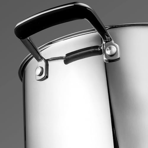 Stockpot, Stainless Steel, Mirror-Polished, 6.5L Capacity, 24cm x 16.6cm, Oven Safe, Induction Compatible, Silver - Image 5
