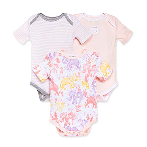 Image of Burt's Bees Baby Unisex Baby Bodysuits, 3-Pack Long & Short-Sleeve One-Pieces, 100% Organic Cotton