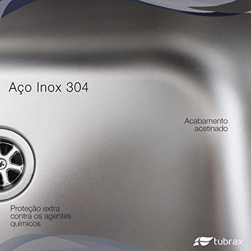 Tanque 55 X 45 X 22 Cm Aço Inox 304 Com Válvula Tubrax