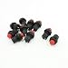 10 Pcs Latching Action SPST Round Red Push Button Switch AC 125V 3A