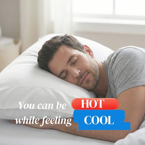 Image of Beckham Hotel Collection Cooling Pillowcases for Hot Sleepers, King Size Set of 2, Cool Bedding, Envelope Closure, Silky Soft, Breathable, Moisture-Wicking, Sand