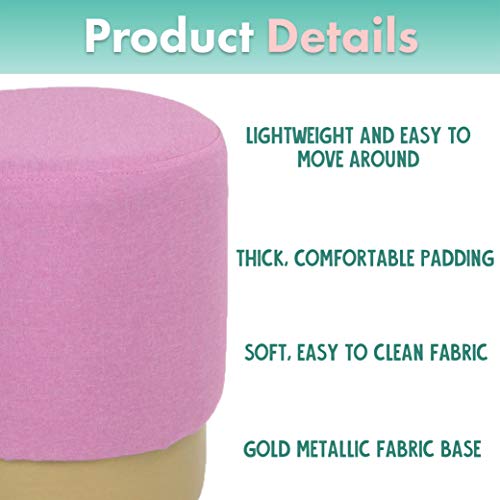 Critter Sitters Pink Vanity Stool With Gold Base, Csvntystool-Pnk #TOP3