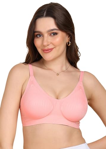 Image of Tweens Seamless Bonded Cotton Feel Invisi-Fit | Padded Wire-Free Full Coverage Bra | Cotton Lycra Fabric | Adjustable Straps | Hook and Eye Closure | Casual Everyday Wear| Pack of 1 |