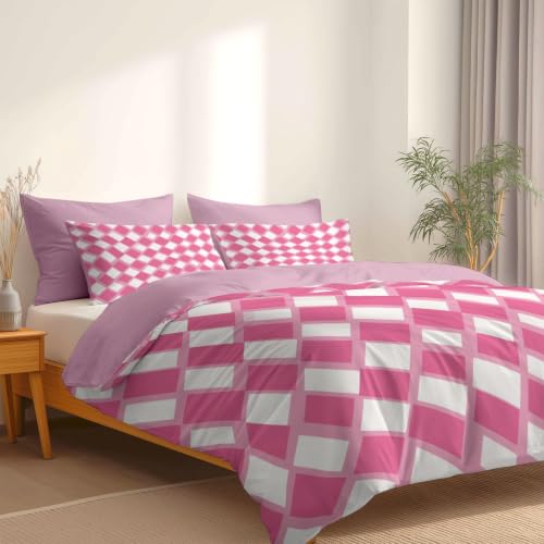 Parure de lit géométrique rose pour une chambre cocooning - 5