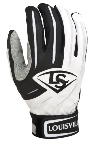 Louisville Slugger Youth BG Series 5 Batting Glove, White/Black, Large